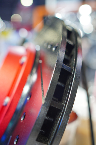 Close-up view of a disc rotor